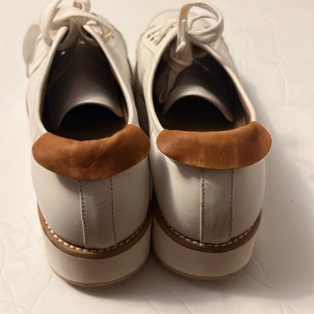 FLAMINGOS Leather Tatum White Platform Sneakers - Picture 4 of 13